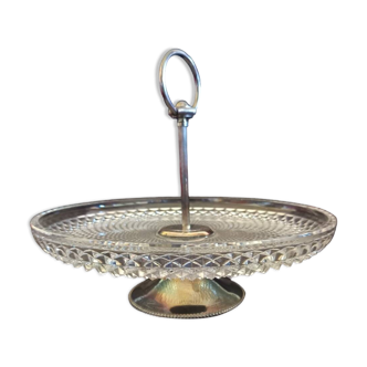 Silver metal crystal tray