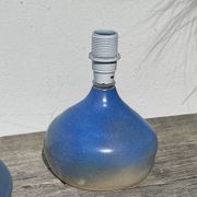 Lampe en céramique bleu vintage