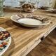 Solid oak farmhouse table "brut" 247x89, top "chocolate oak"