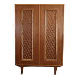 60s wardrobe wood / rattan / wicker