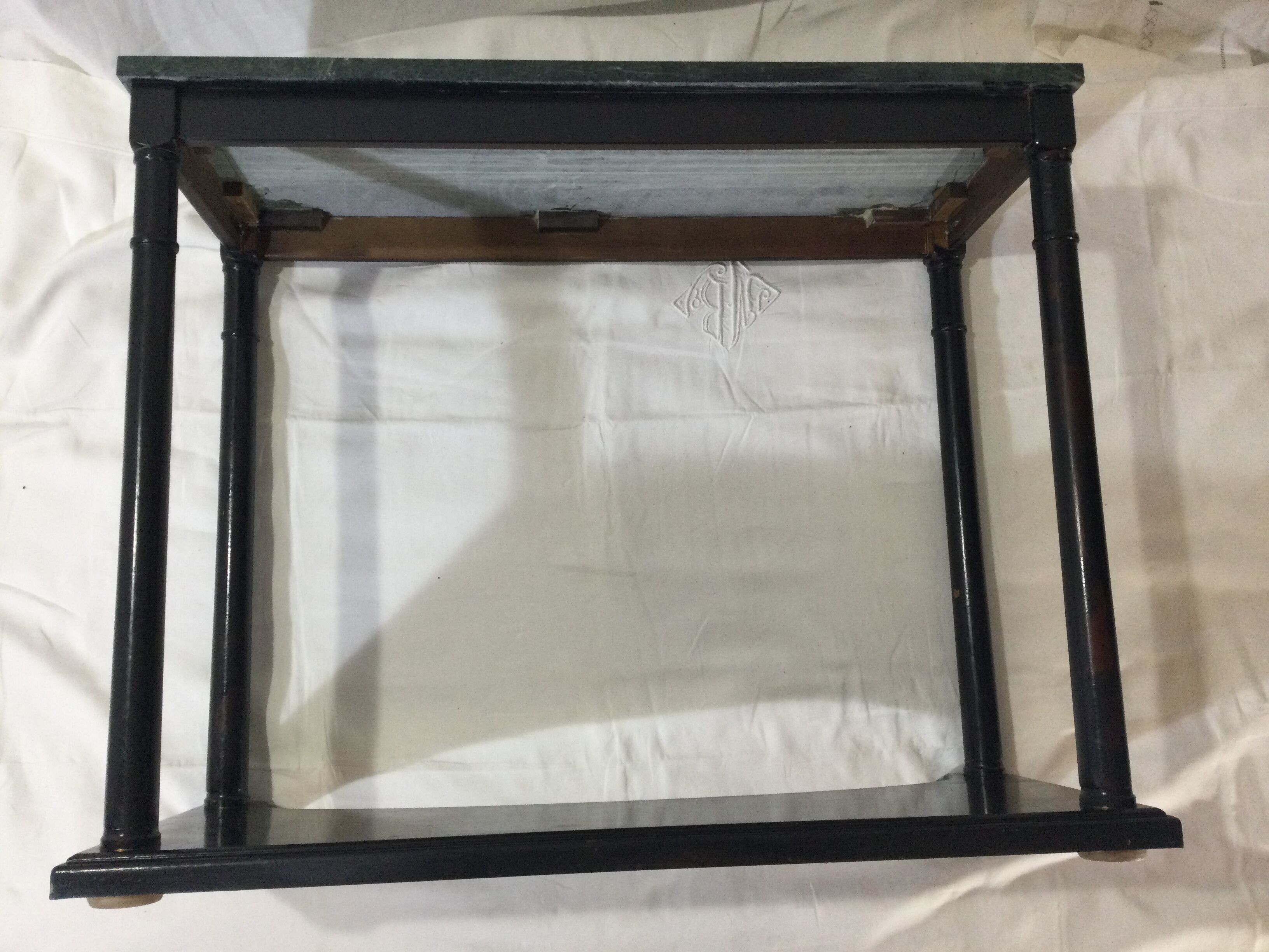 Wood and marble console