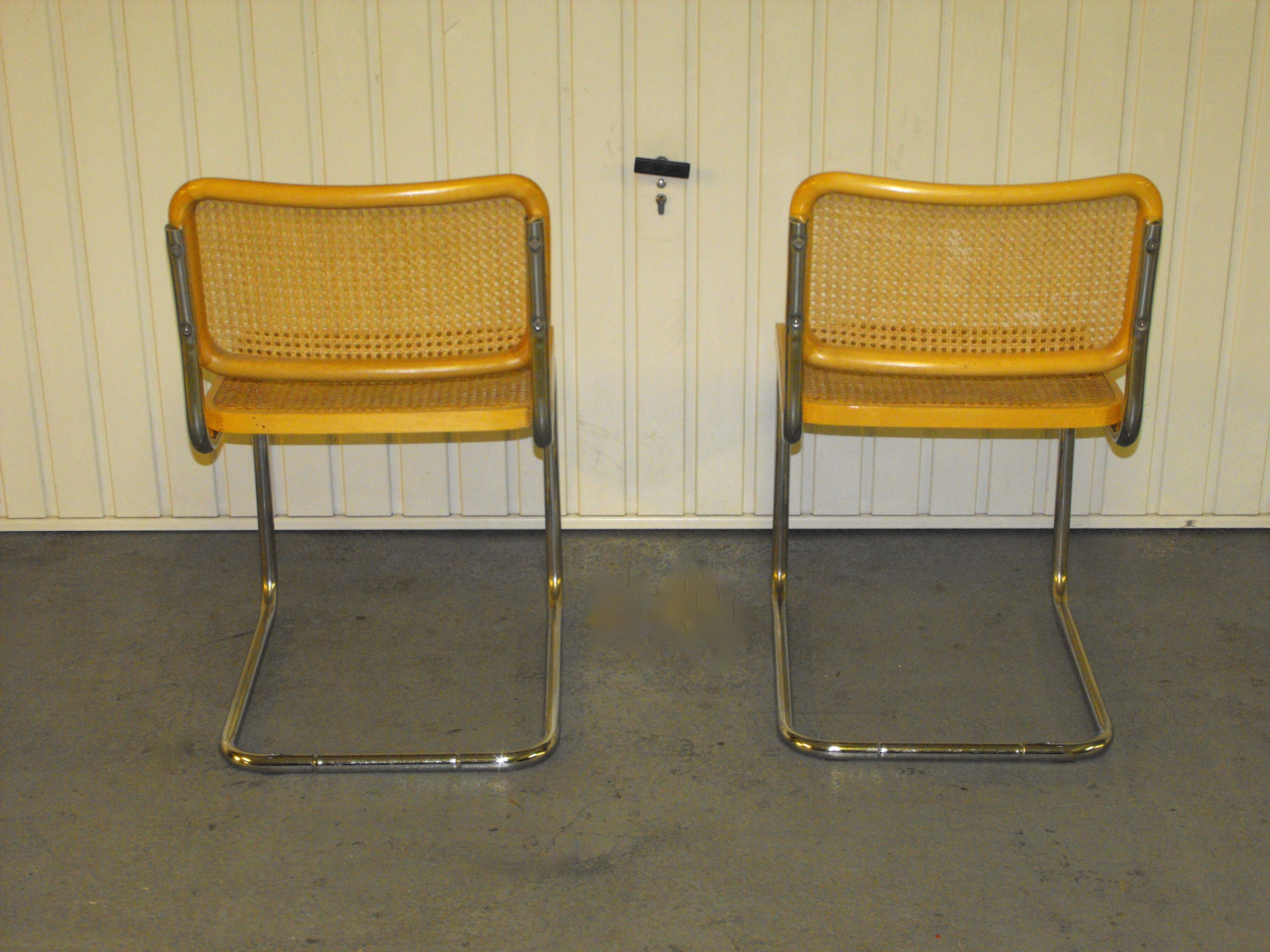 Lot of 2 chairs Model B32 by Marcel Breuer 80s