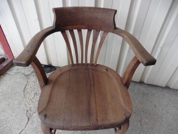 Fauteuil de bureau américain en chêne