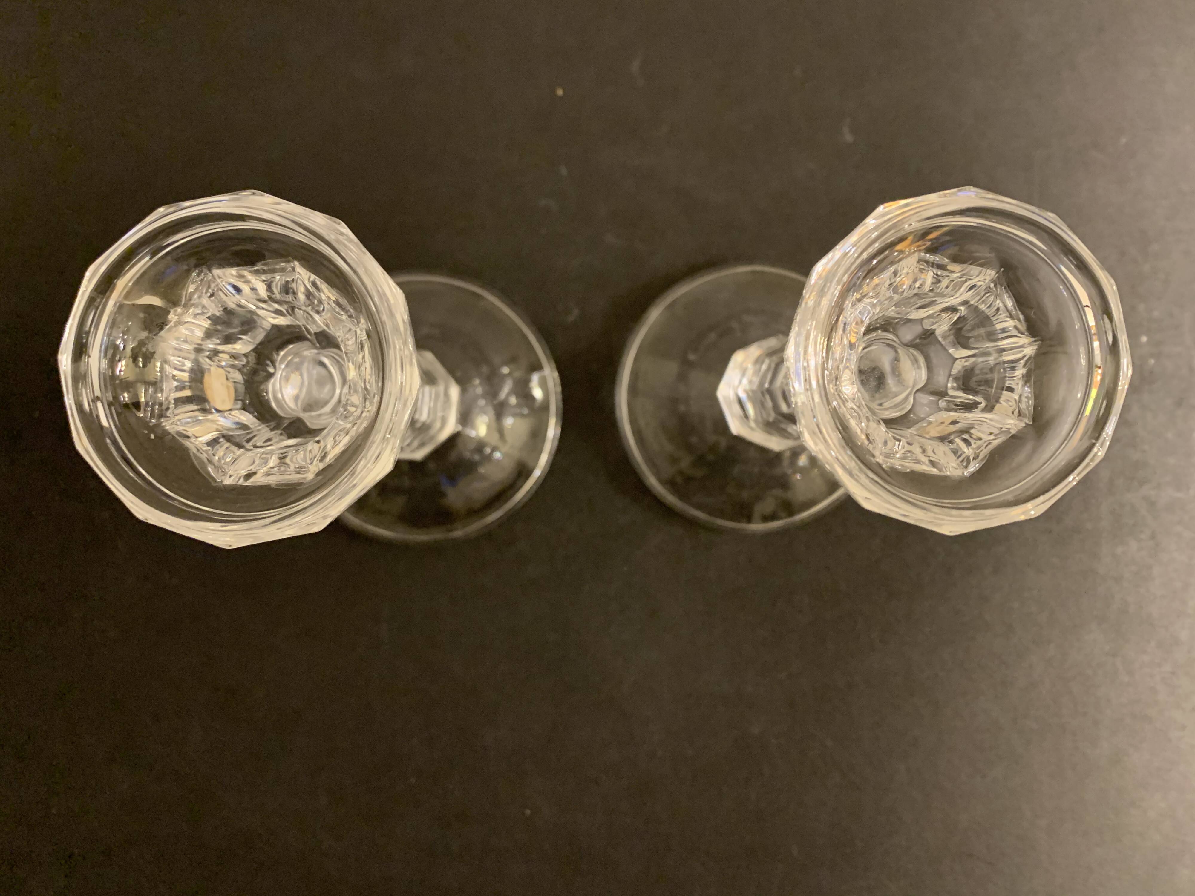 Pair of Arques crystal candlesticks