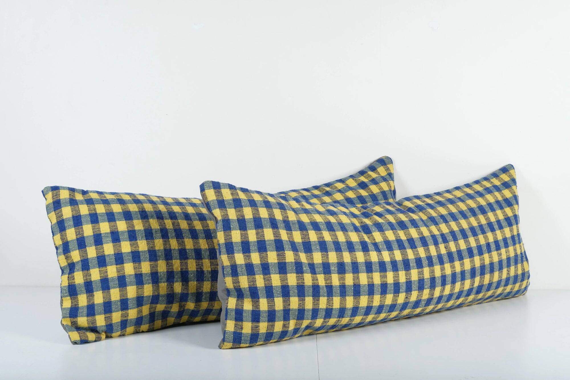 Set of 2 vintage kilim cushion covers 41x102 cm