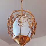 60s pendant light in gold metal