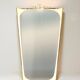 Mid-century illuminated wall mirror by Ernest Igl with brass crown, by Hillebrand.