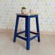 Tabouret vintage assise cerclée années 60/70