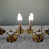 Paire de lampes anglaises en bronze doré "Peerage"