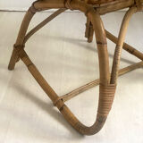 Fauteuil en rotin vintage 60's