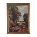 Painting old gilded frame campaign scene