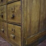 Mid century wooden apothecary drawers, 1940s, 50s