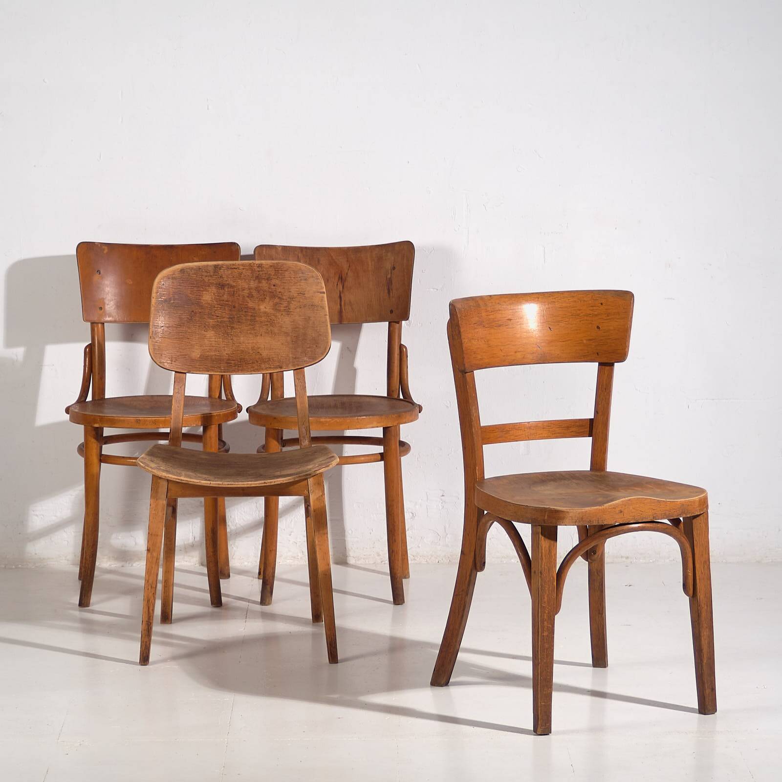 Vintage Thonet Chairs (c.1950). Set of 4 pieces #7