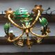 Bamboo-style metal chandelier