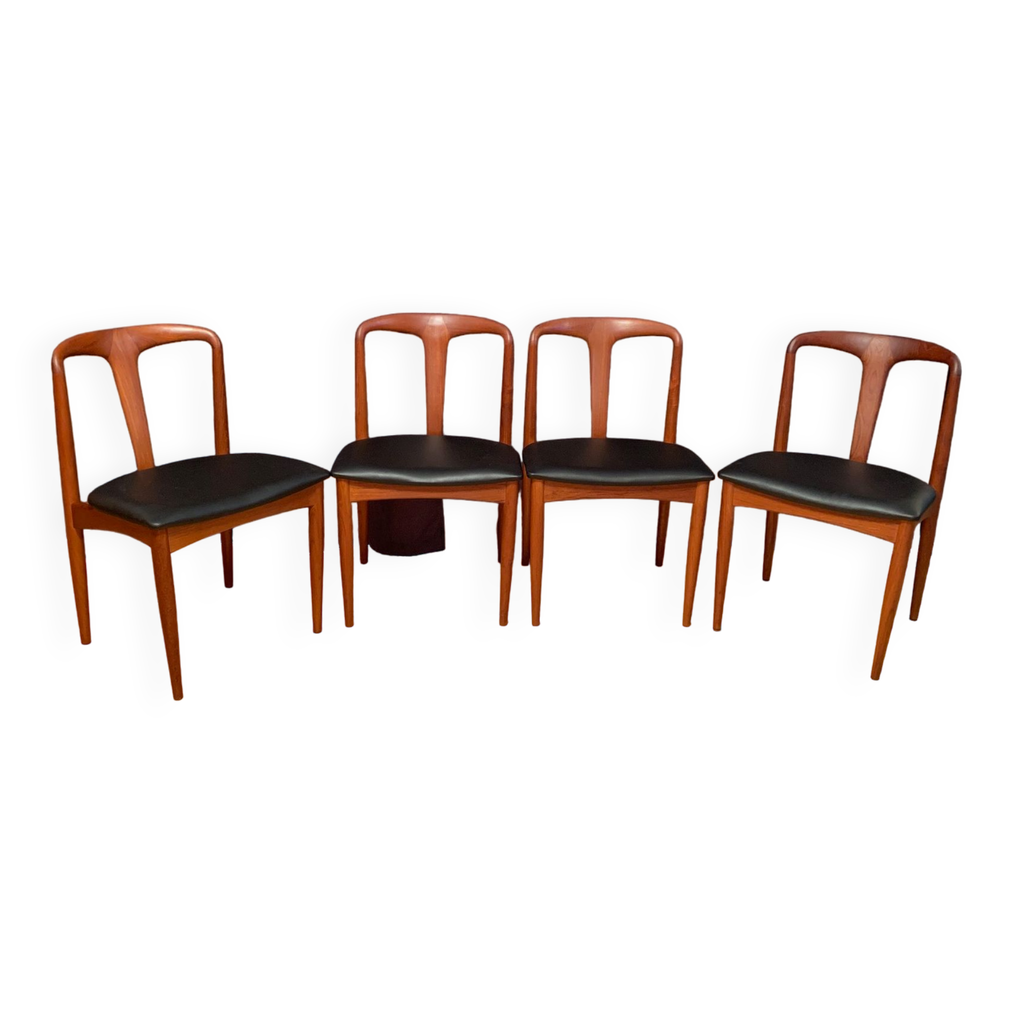 A set of four Juliane chairs by Johannes Andersen, Uldum Møbelfabrik, Denmark, 1960s.