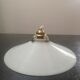 Suspension lamp opaline smooth white spirit walkman Art Deco 1930 TBE Ø 25 cm
