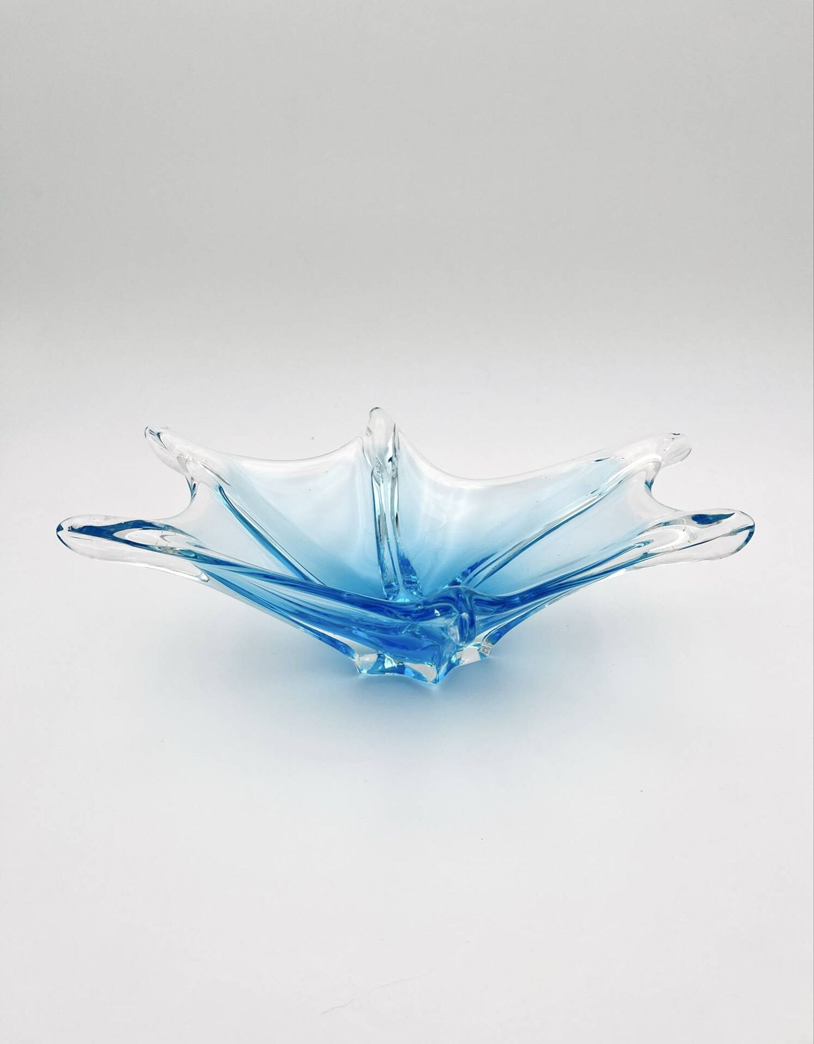 Murano Italy Deep Bowl - Organic Design Lagoon Blue