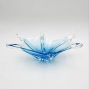 Murano Italy Deep Bowl - Organic Design Lagoon Blue