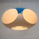 Unique Space age bug eye ufo lamp *** Massive Belgium *** blue and white