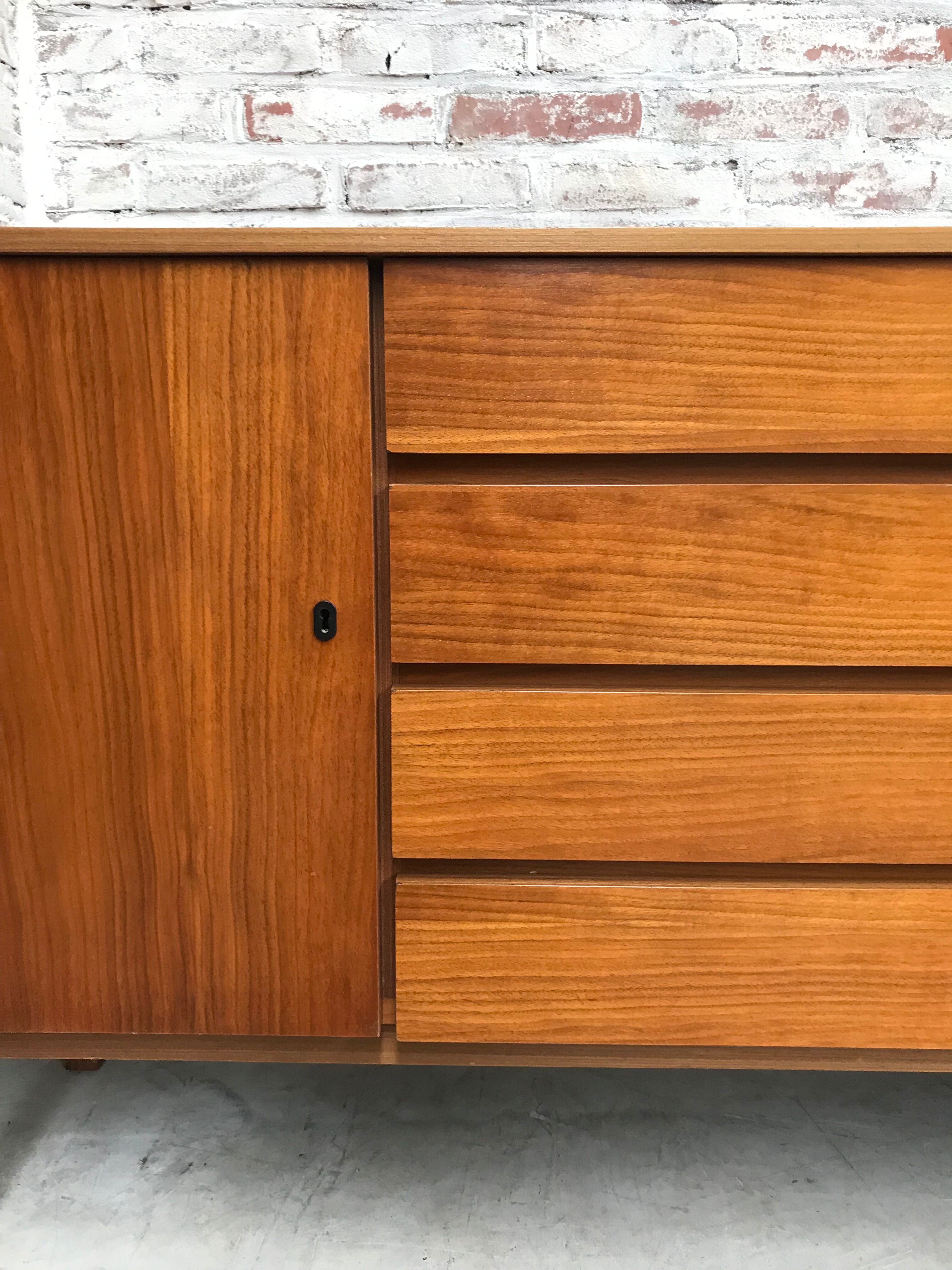 Mid-century Danish walnut sideboard, 1970s.
