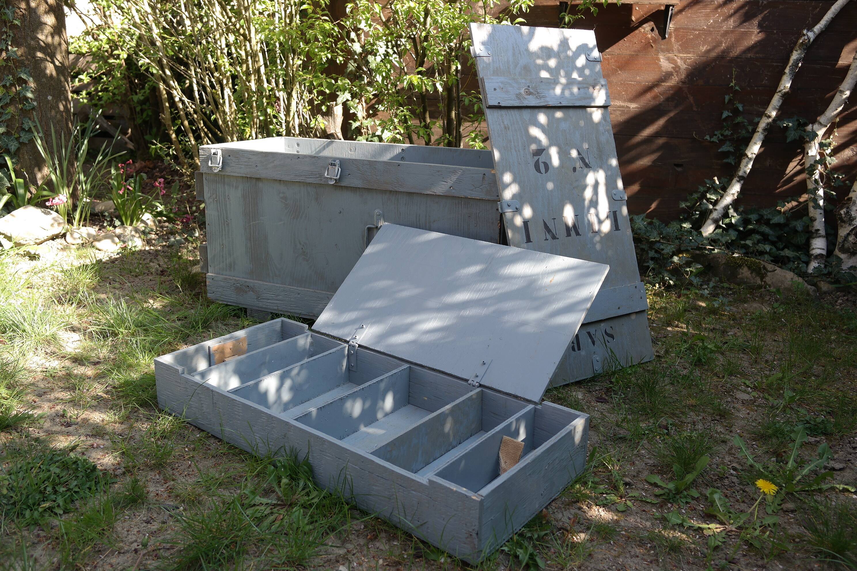Caisse militaire en bois
