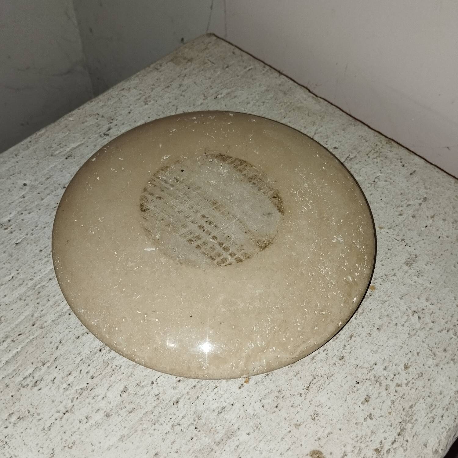Fratelli Mannelli travertine candle holder ashtray from the 70s
