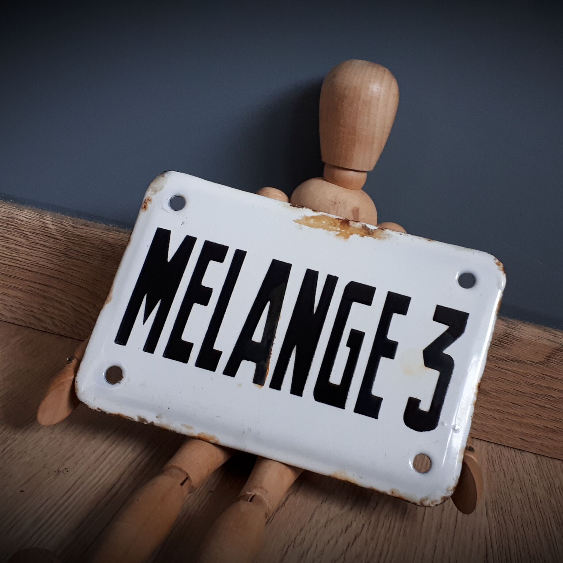 Authentic enameled plate mix 3