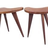 Pair of Scandinavian bean-shaped stools