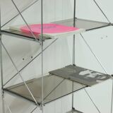 Large Minimalist Bookcase Model Isocele by Max Sauze 1970s