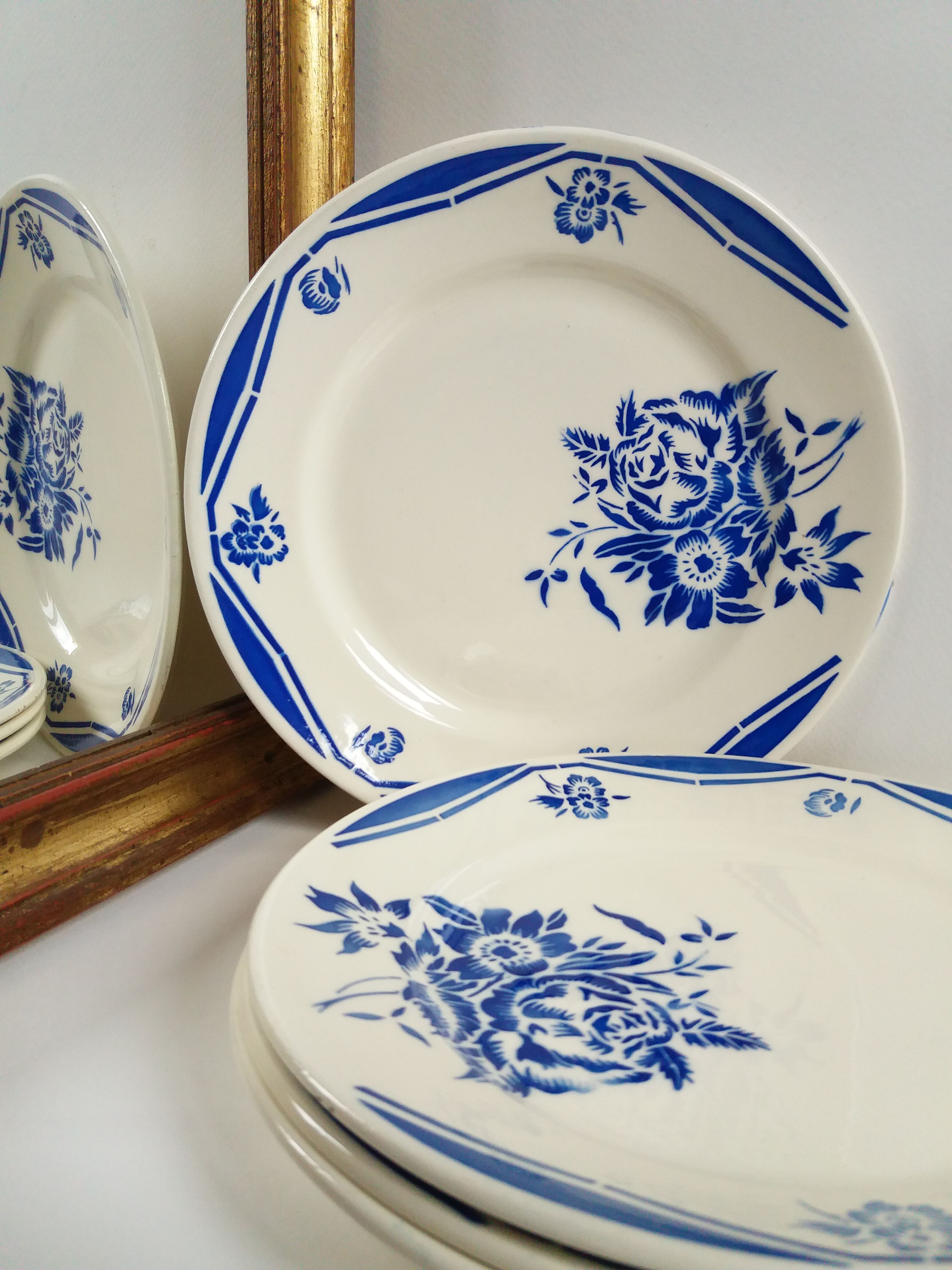 Set 4 Badonviller dessert plates