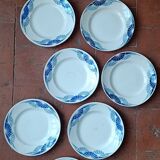 8 Art Deco plates Moulin des Loups