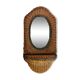 Oval wicker mirror