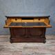writing desk forming a secretary with a drop-down flap, in mahogany and veneer