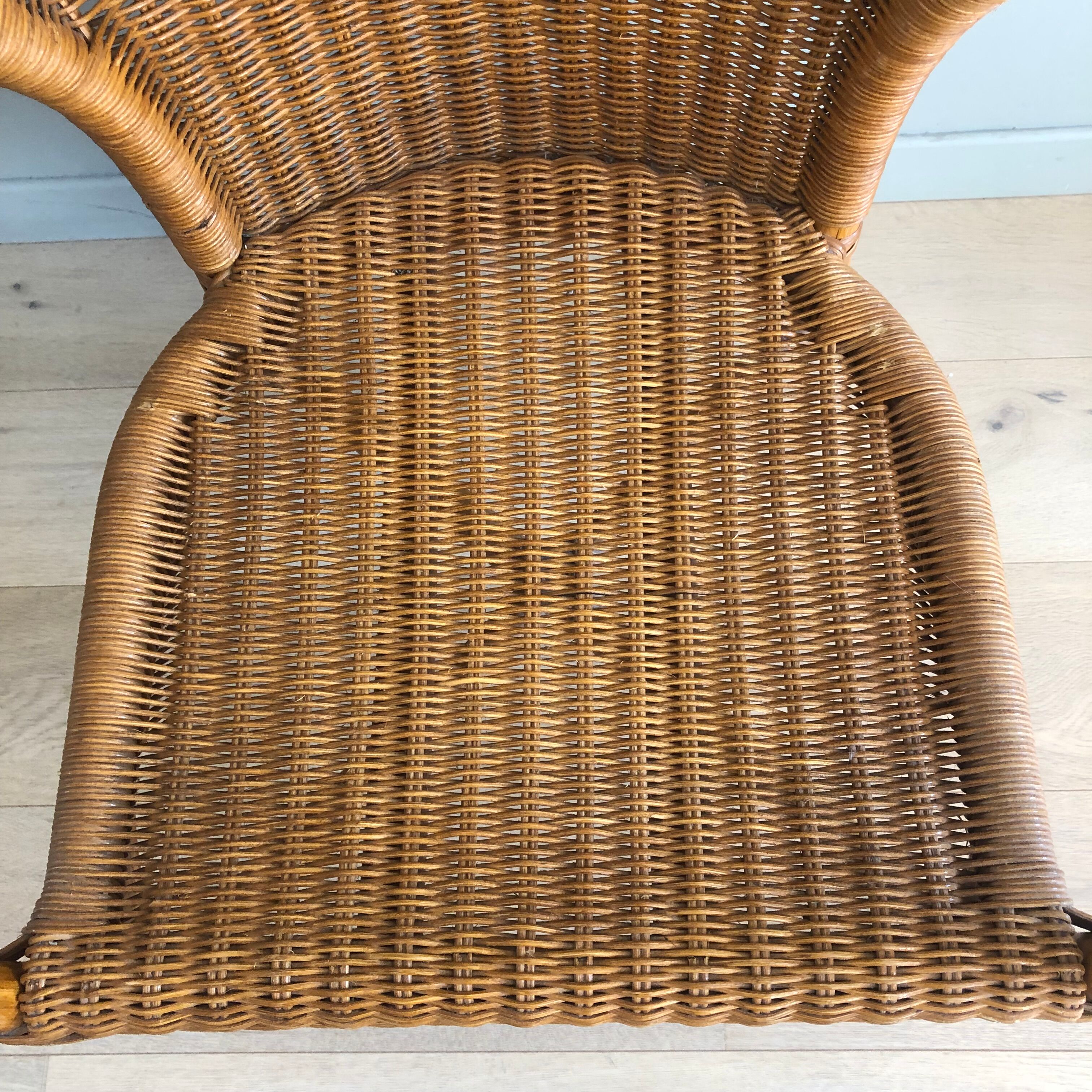 Pair of rattan armchairs from the 60s