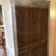 Wardrobe a door in white wood painted gray