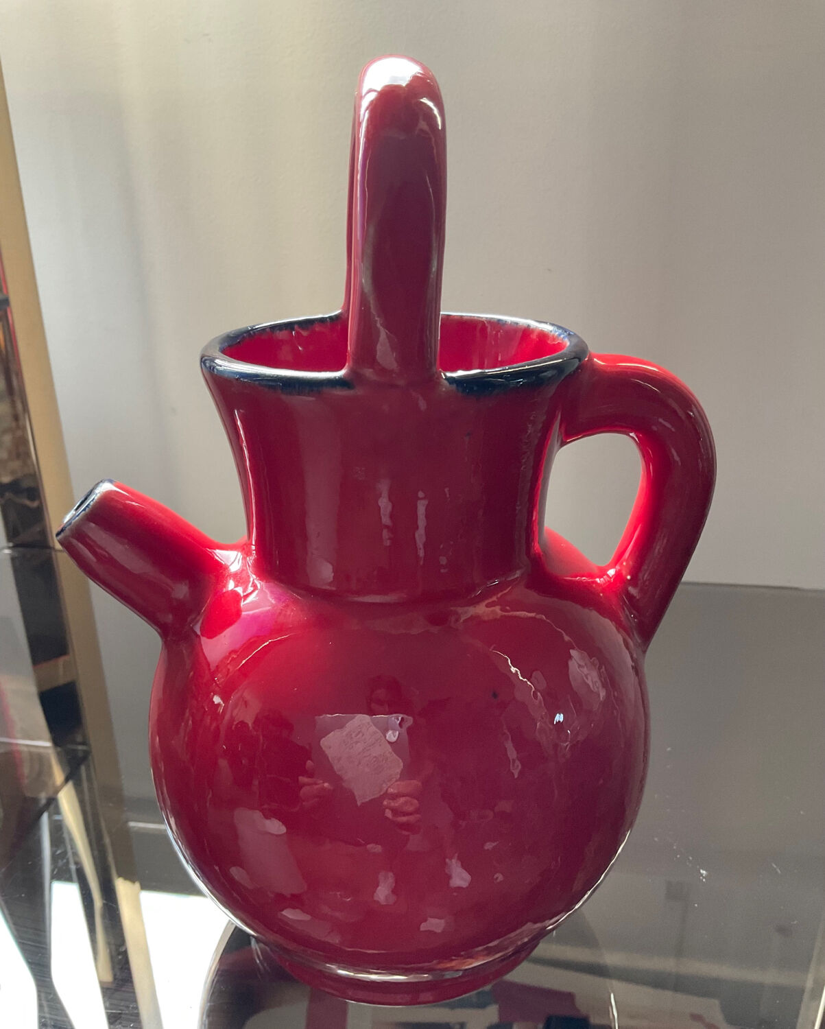 Pichet vintage en céramique émaillée
