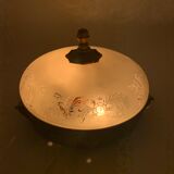 Globe-polished glass ceiling