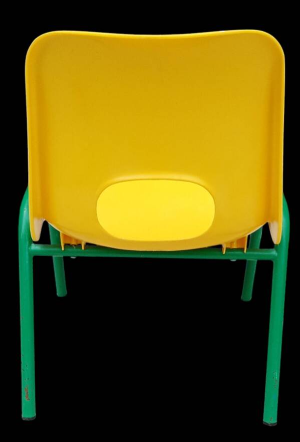 Set of 10 vintage children's stacking chairs