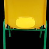 Set of 10 vintage children's stacking chairs