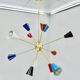 Gorgeous multicolor mid century sputnik chandelier - 12-light ceiling pendant, 36" diameter