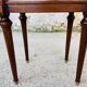 Louis XVI style bedside table, Carrara marble and mahogany