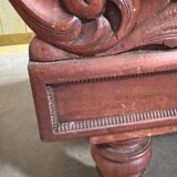 Mahogany wood/fabric bench circa 1900