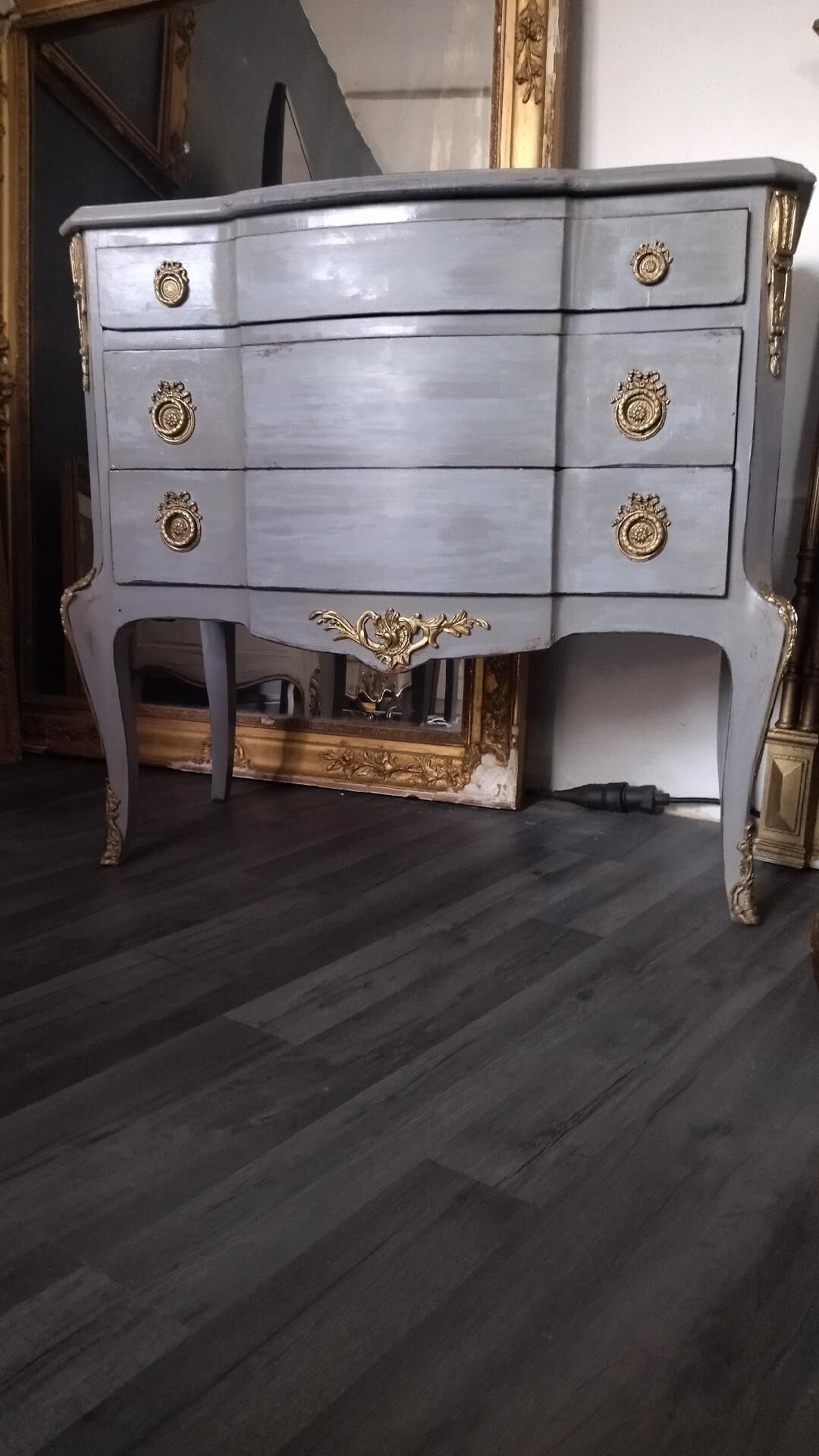 Louis Philippe style patinated chest of drawers