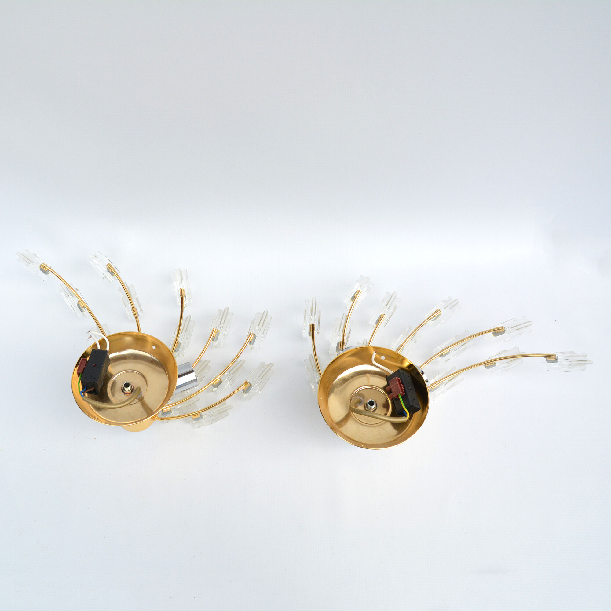 Pair of wall lamps by O. Torlasco Stilkronen, type SI30, Italy, 1970s