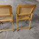 Set de 3 chaises  cannées  pliantes vintages 70