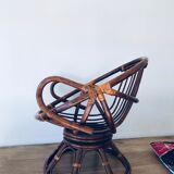 Rotating rattan chair