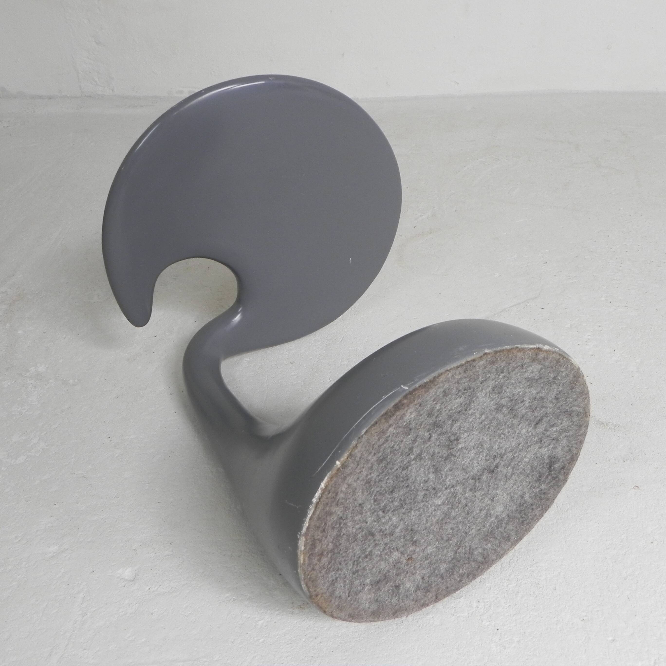 Vintage table design, side table with organic shapes, 90s.