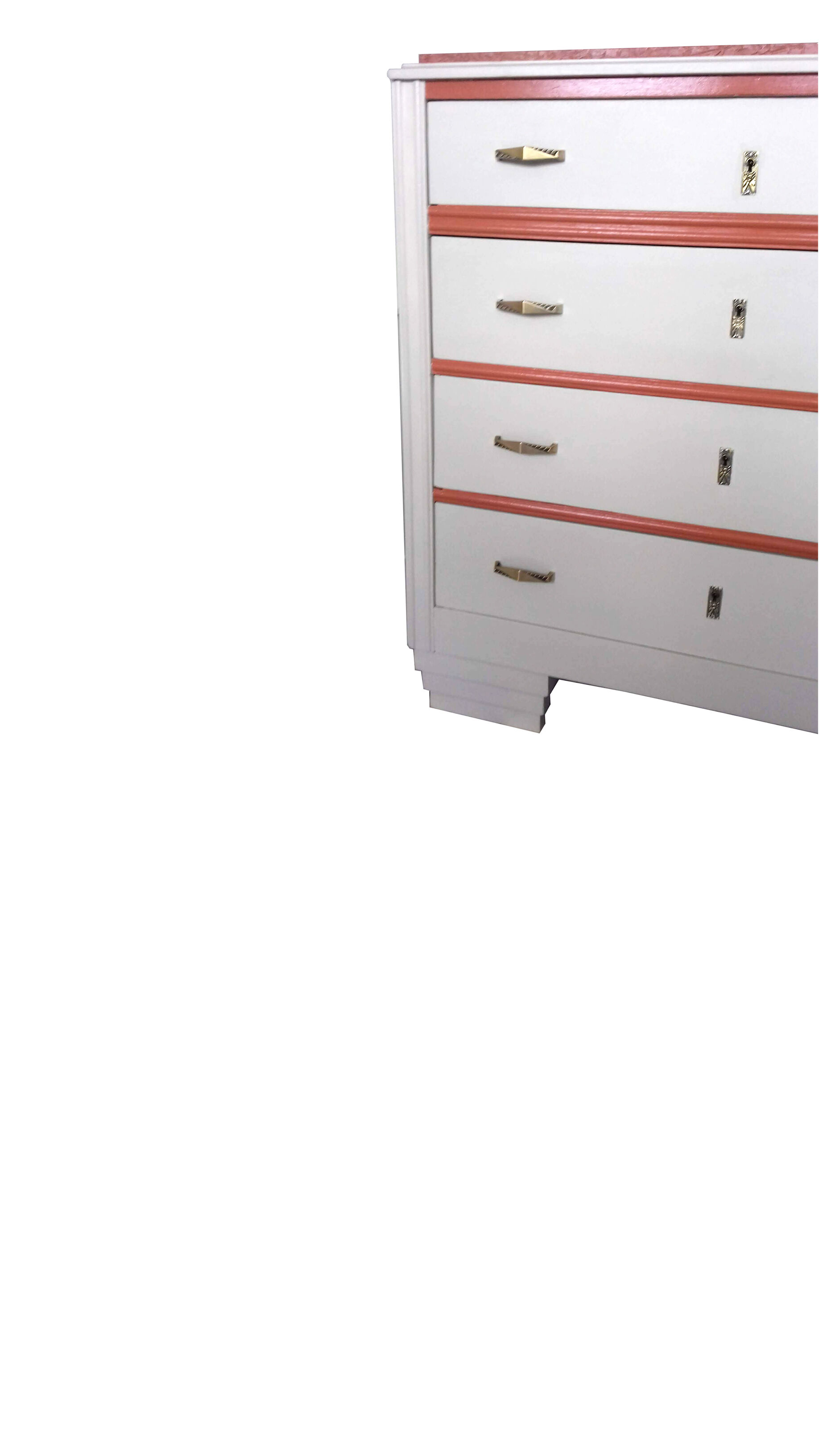 Chest of drawers 4 art deco drawers as new