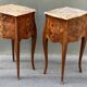 Pair of Louis XV style bedside tables in rosewood.