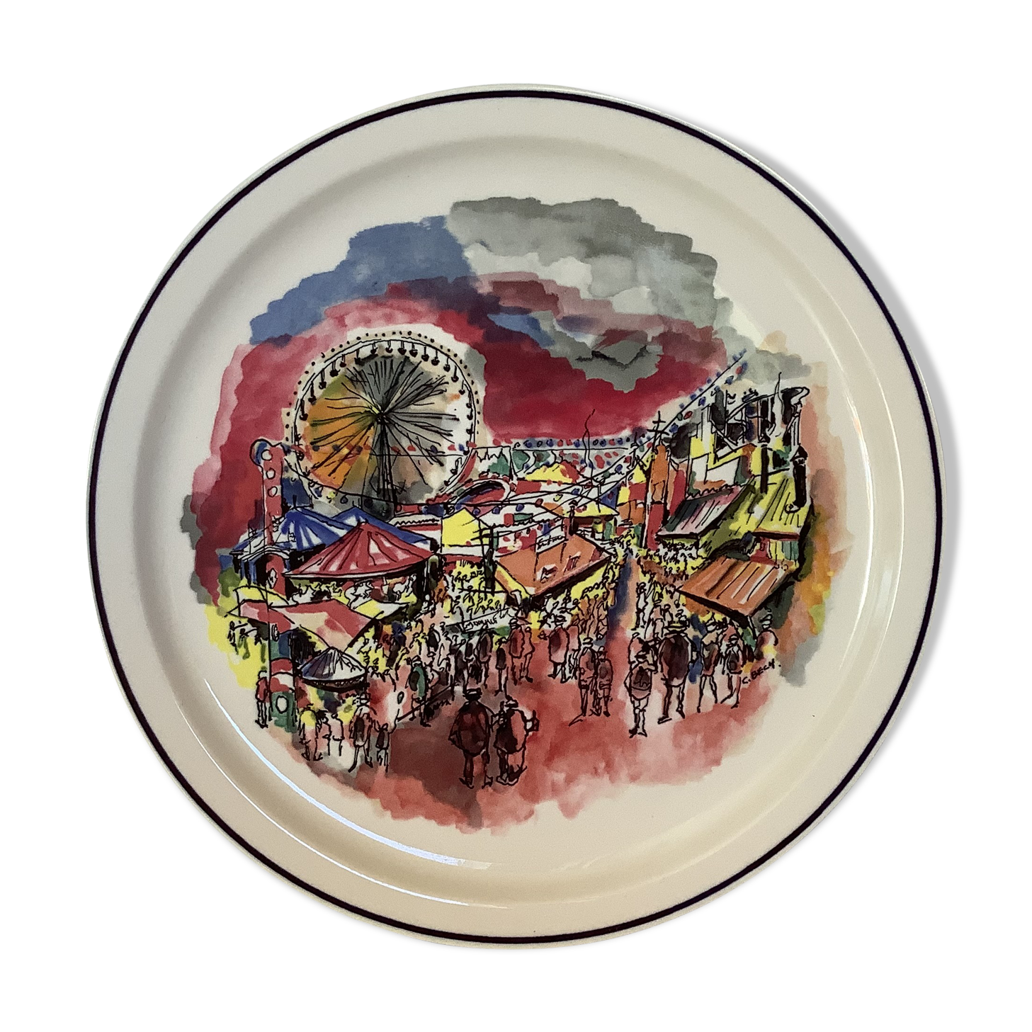 Assiette la foire de Luxembourg villeroy et boch